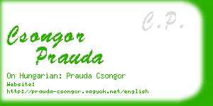 csongor prauda business card